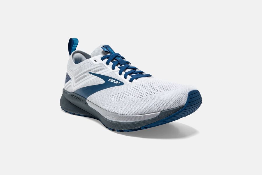 Brooks Ricochet 3 Road Loopschoenen Heren - Wit/Blauw - 127490UCM